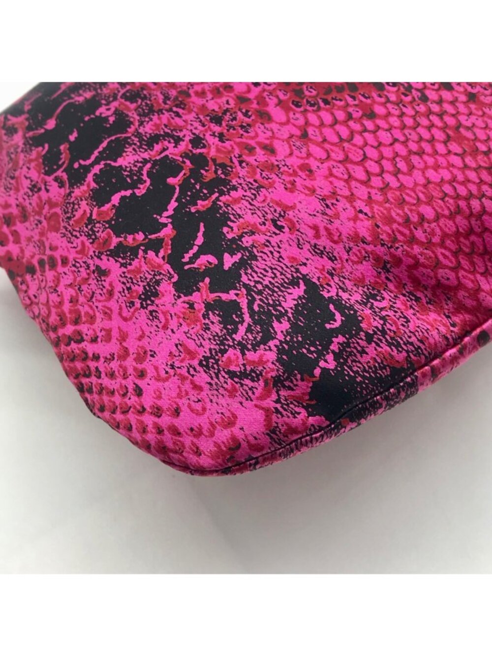 Jimmy Choo Pink Leather Python-Print Clutch - Picture 9 of 12